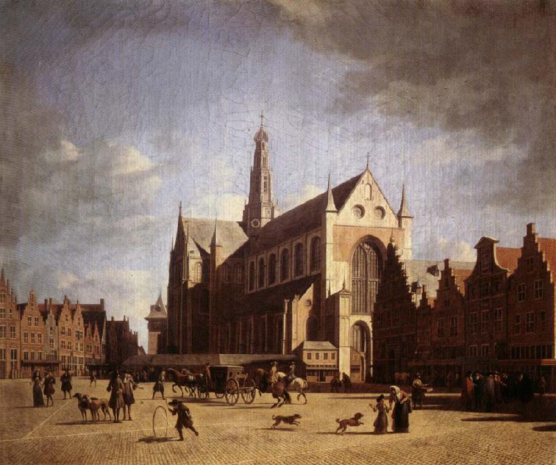 Gerrit Bakhuizen Great Market in Haarlem